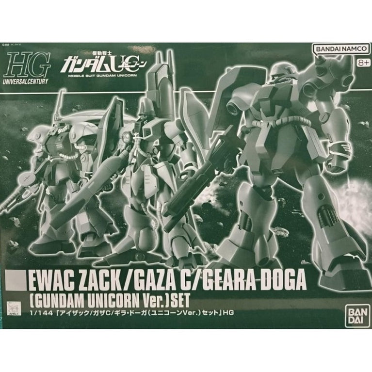 【Précommande en octobre】HGUC 1/144 EWAC Zack / Gaza C / Geara Doga (GUNDAM UNICORN Ver.) Set 