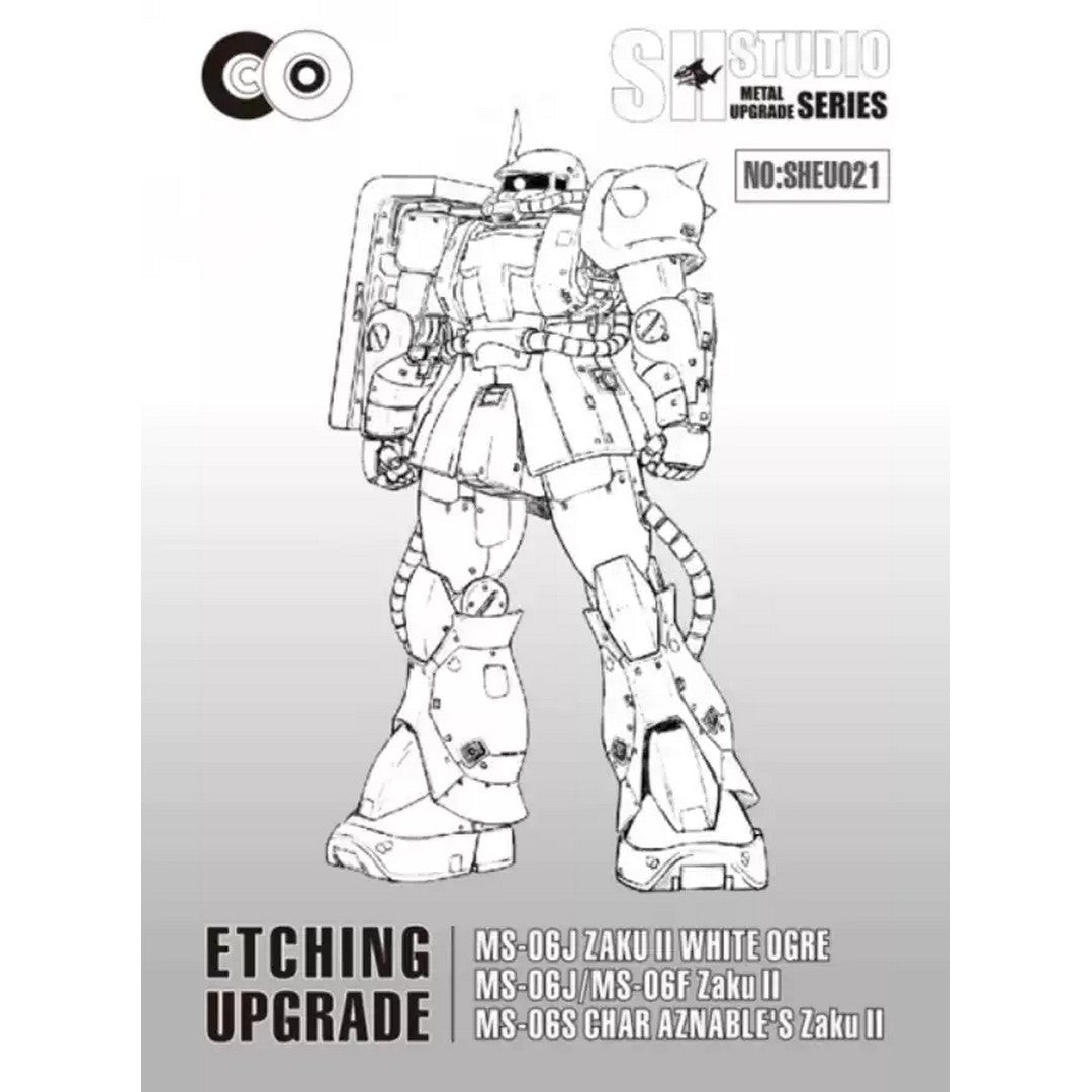 SH STUDIO MG 1/100 MS-06S Zaku II etched metal upgrade kit