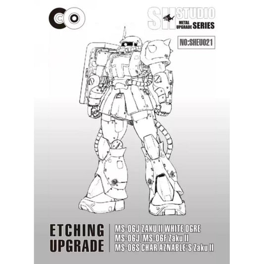 SH STUDIO MG 1/100 MS-06S Zaku II etched metal upgrade kit
