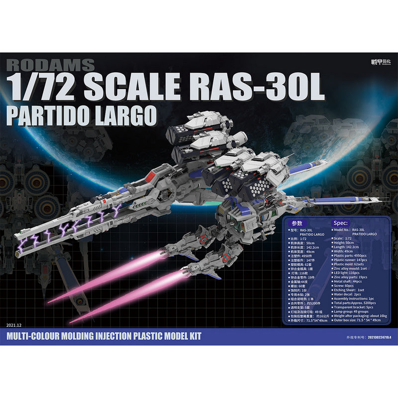 RODAMS 1/72 Partido Largo (RX-78GP03D Gundam Dendrobium) Blue
