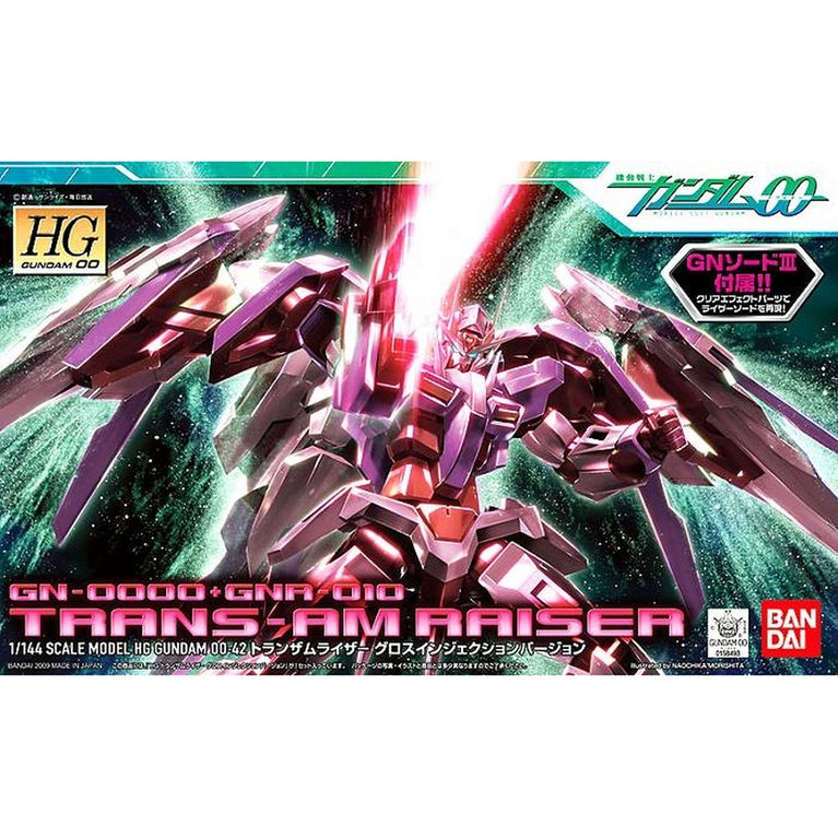 1/144 HG00 042 Gundam Trans-am GN-0000 + GNR-010 00-Raiser-Set  Gloss Injection Ver.