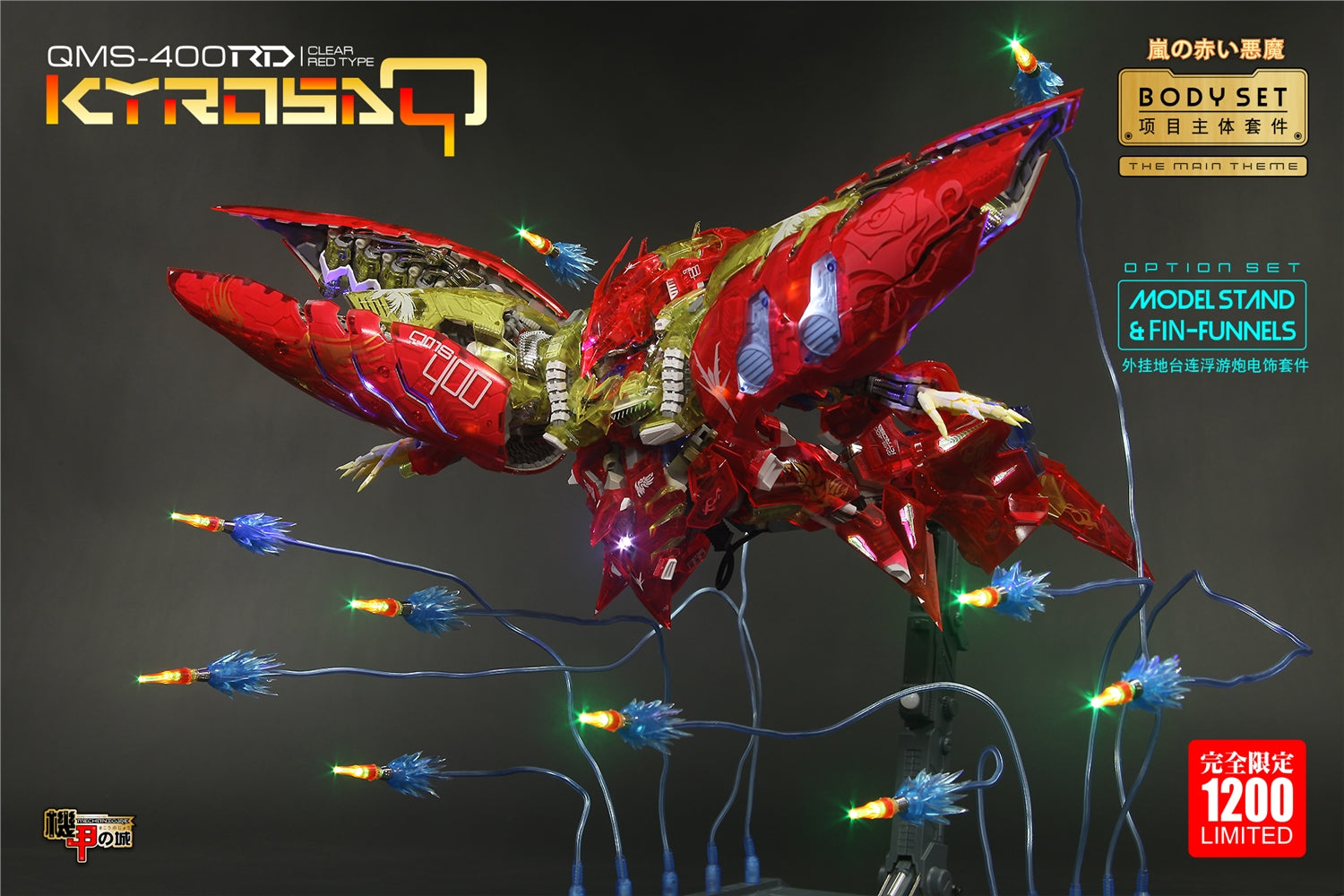 Mechanicore 1/72 QMS-400RD Clear Red Kyrosa-Q w/ Weapon & Fun