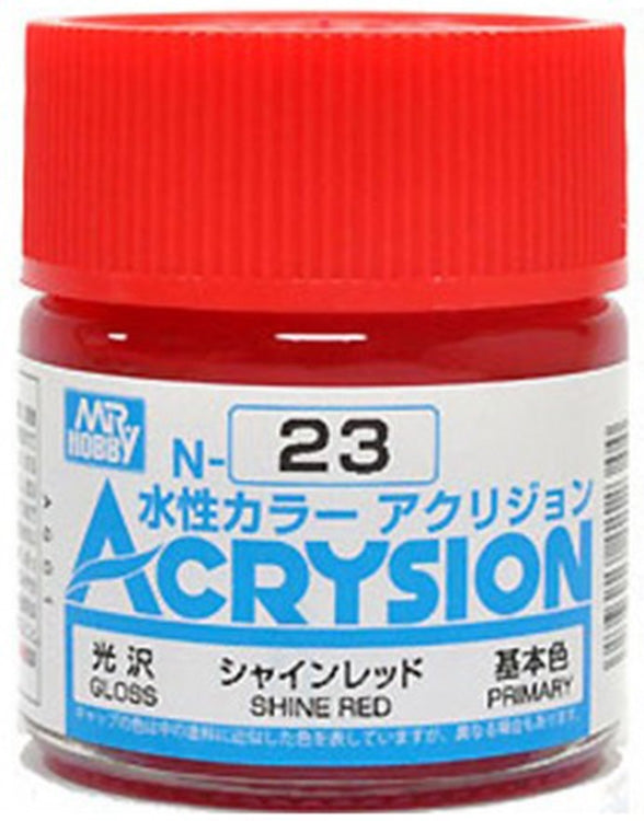 GSI Creos Mr. Hobby Acrysion Water Based Color N-23 【GLOSS SHINE RED】