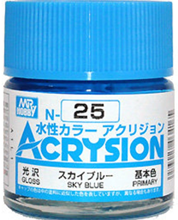 GSI Creos Mr. Hobby Acrysion Water Based Color N-25 【GLOSS SKY BLUE】