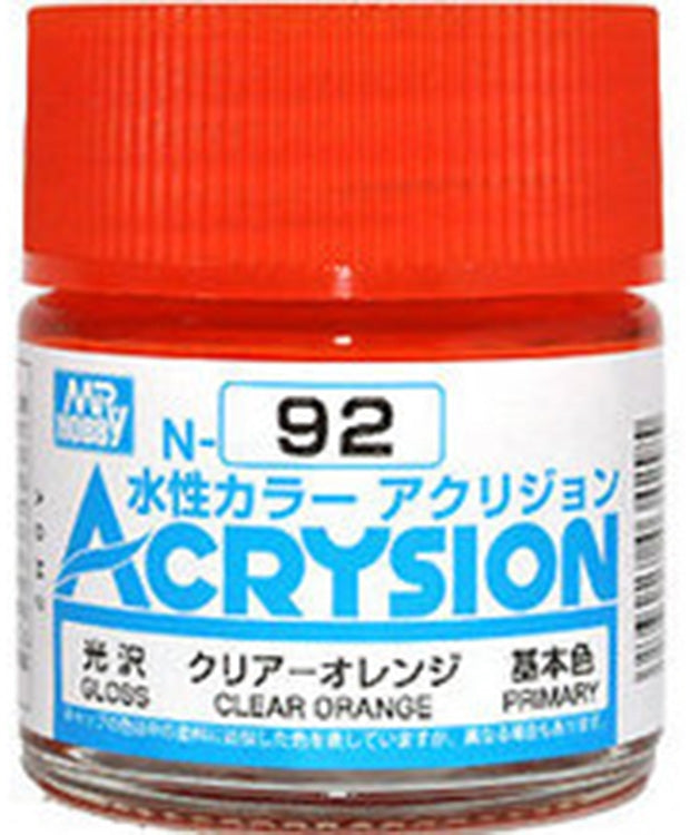 GSI Creos Mr. Hobby Acrysion Water Based Color N-92 【GLOSS CLEAR ORANGE】