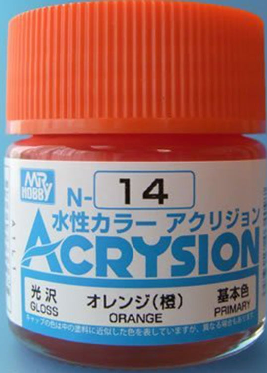 GSI Creos Mr. Hobby Acrysion Water Based Color N-14 【GLOSS ORANGE】