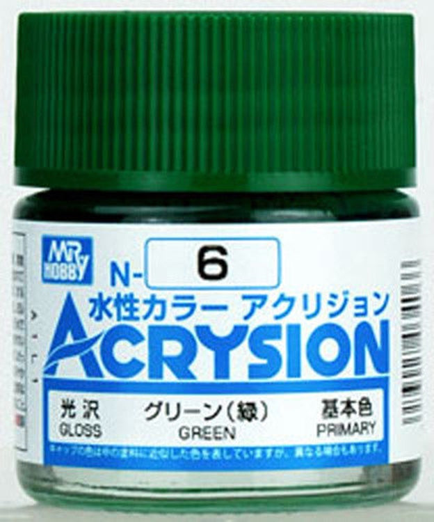 GSI Creos Mr. Hobby Acrysion Water Based Color N-6 【GLOSS GREEN】