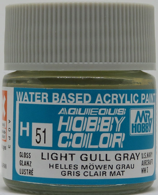 GSI Creos Mr. Hobby Aqueous Color H-051 【GLOSS LIGHT GULL GRAY】