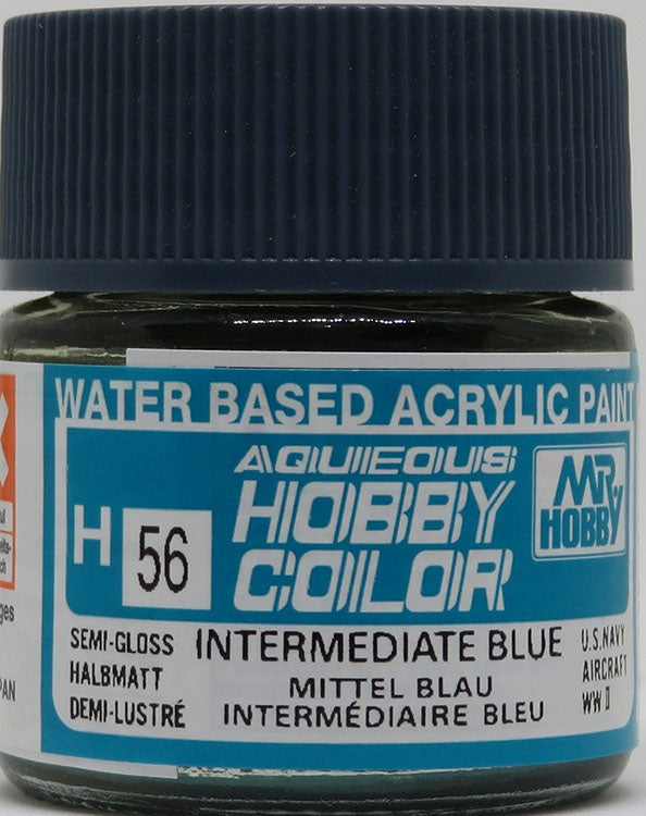 GSI Creos Mr. Hobby Aqueous Color H-056 【SEMI GLOSS INTERMEDIA BLUE】