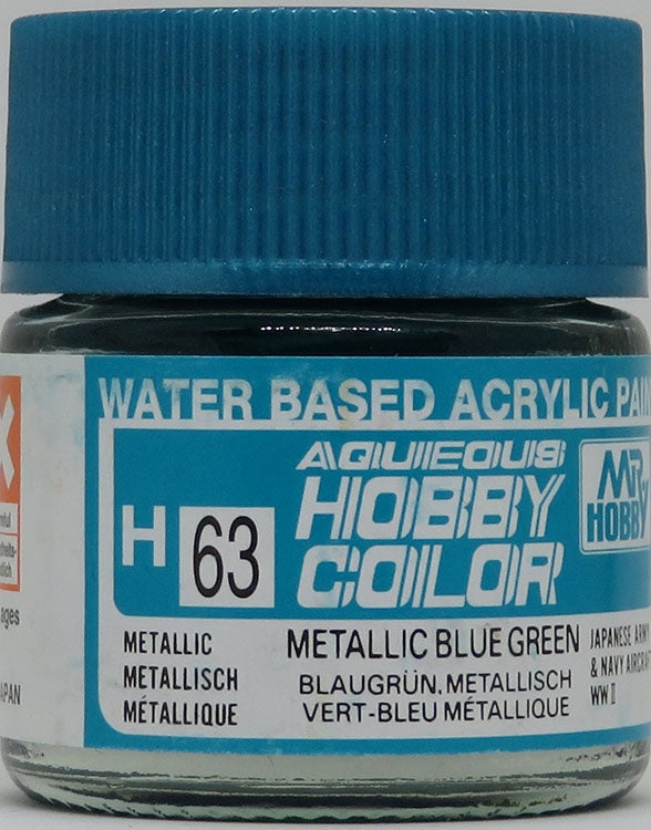GSI Creos Mr. Hobby Aqueous Color H-063 【GLOSS METALLIC BLUE GREEN】