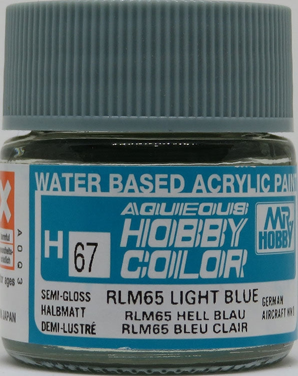 GSI Creos Mr. Hobby Aqueous Color H-067 【SEMI GLOSS RLM65 LIGHT BLUE】