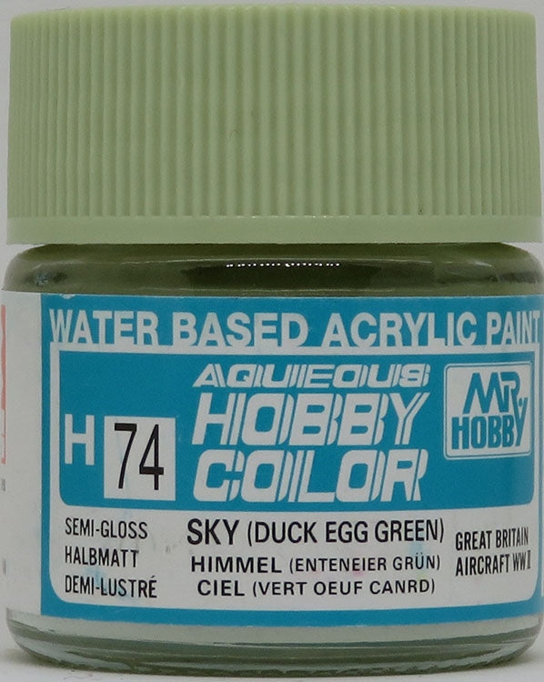 GSI Creos Mr. Hobby Aqueous Color H-074 【SEMI GLOSS SKY (DUCK EGG GREEN】
