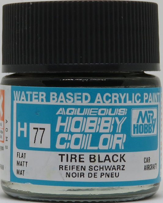 GSI Creos Mr. Hobby Aqueous Color H-077 【FLAT TIRE BLACK】