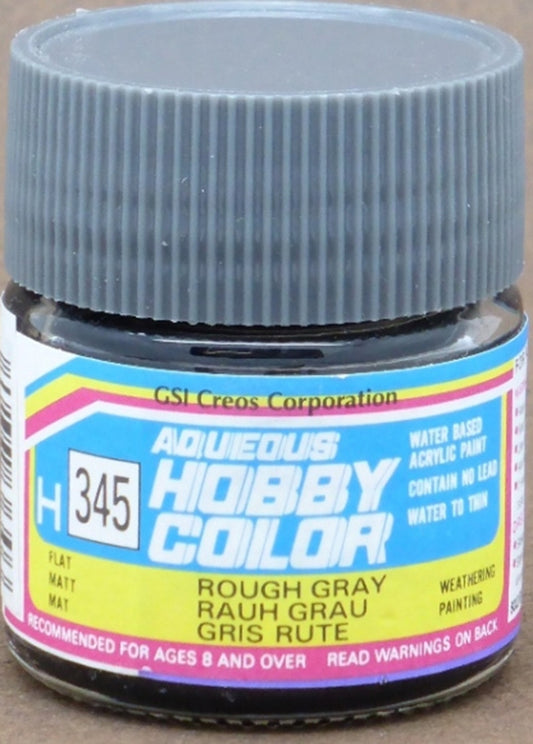 GSI Creos Mr. Hobby Aqueous Color H-345 【FLAT ROUGH GRAY】
