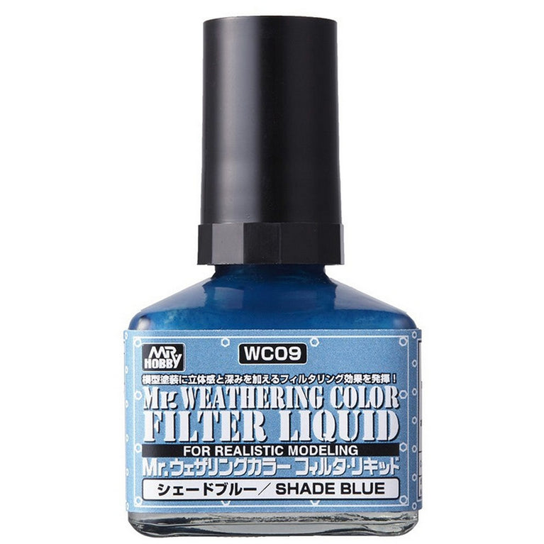 GSI Creos Mr. Weathering Color WC09 Filter Liquid Shade Blue 40ml