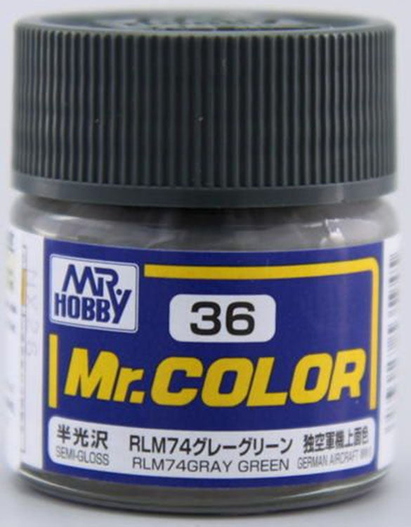 GSI Creos Mr. Color 036 RLM74 Gray Ray Green (SEMI GLOSS) 10ml