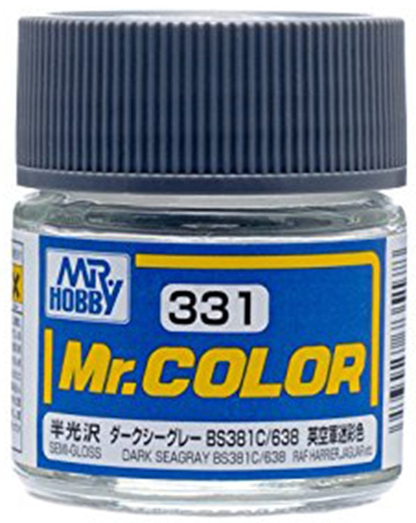 GSI Creos Mr. Color 331 Dark Seagray BS381C/638 (Semi Gloss) 10ml