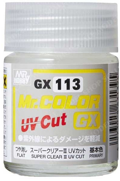 GSI Creos Mr. Color GX113 GX Super Clear Iii Uv Cut (Flat) 18ml