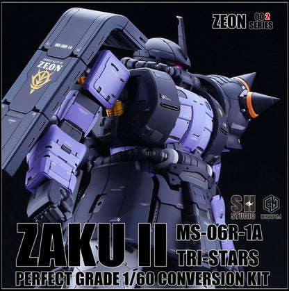 SH STUDIO 1/60 PG MS-06R-1A High Mobility Type Zaku II Black Tri-Star [Conversion Kit]