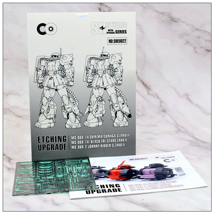 SH STUDIO MG 1/100 MS-06R Zaku II etched metal upgrade kit