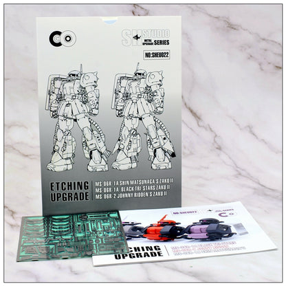 SH STUDIO MG 1/100 MS-06R Zaku II etched metal upgrade kit