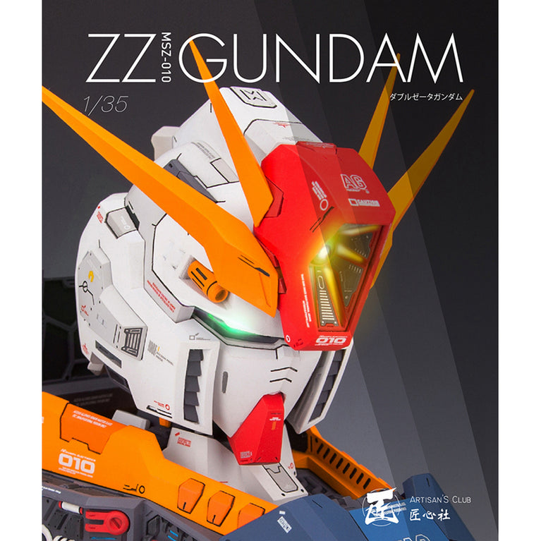 1/35 MSZ-010 ZZ Gundam Head w/ lamp and base